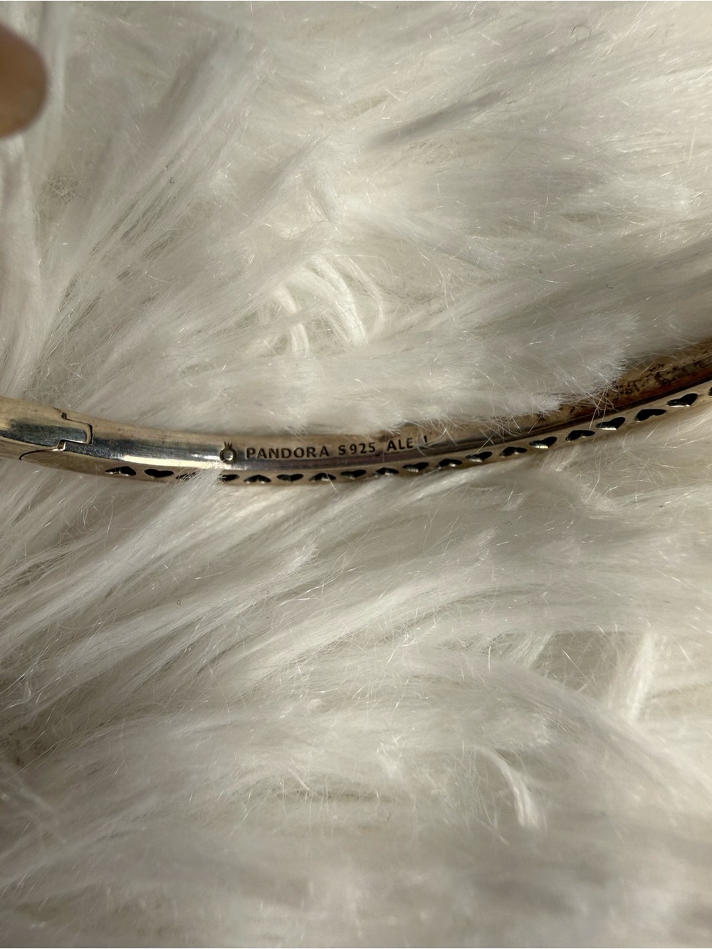 Pandora Silver Crystal Pavé Bangle - Silver - Picture 3 of 5